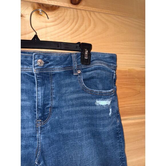 Women's AEO Next Level Stretch Mid-Wash Distressed Bootcut Jeans - Picture 2 of 6